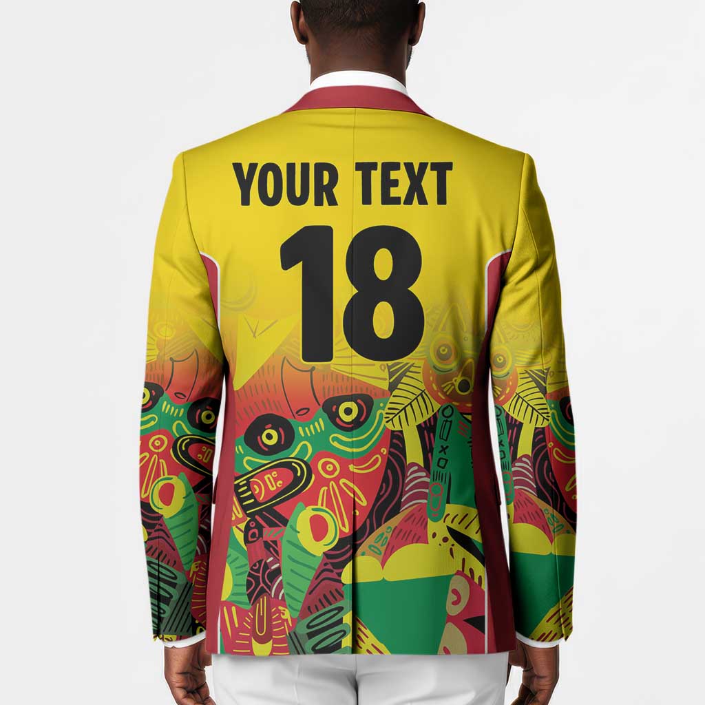 Custom Guyana Football Pride Blazer Golden Jaguars Go Champion - Yellow