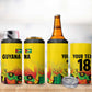 Custom Guyana Football Pride 4 in 1 Can Cooler Tumbler Golden Jaguars Go Champion - Yellow - African Pride