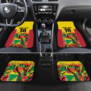Custom Guyana Football Pride Car Mats Golden Jaguars Go Champion - Yellow - African Pride