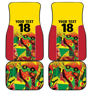 Custom Guyana Football Pride Car Mats Golden Jaguars Go Champion - Yellow - African Pride