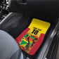 Custom Guyana Football Pride Car Mats Golden Jaguars Go Champion - Yellow - African Pride