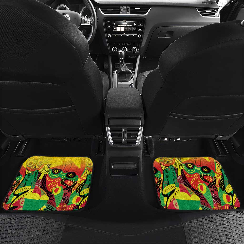 Custom Guyana Football Pride Car Mats Golden Jaguars Go Champion - Yellow - African Pride