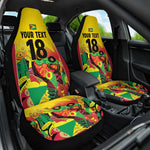 Custom Guyana Football Pride Car Seat Cover Golden Jaguars Go Champion - Yellow - African Pride