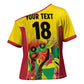 Custom Guyana Football Pride Cross Shoulder Shirt Golden Jaguars Go Champion - Yellow
