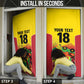 Custom Guyana Football Pride Door Cover Golden Jaguars Go Champion - Yellow