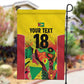 Custom Guyana Football Pride Garden Flag Golden Jaguars Go Champion - Yellow - African Pride