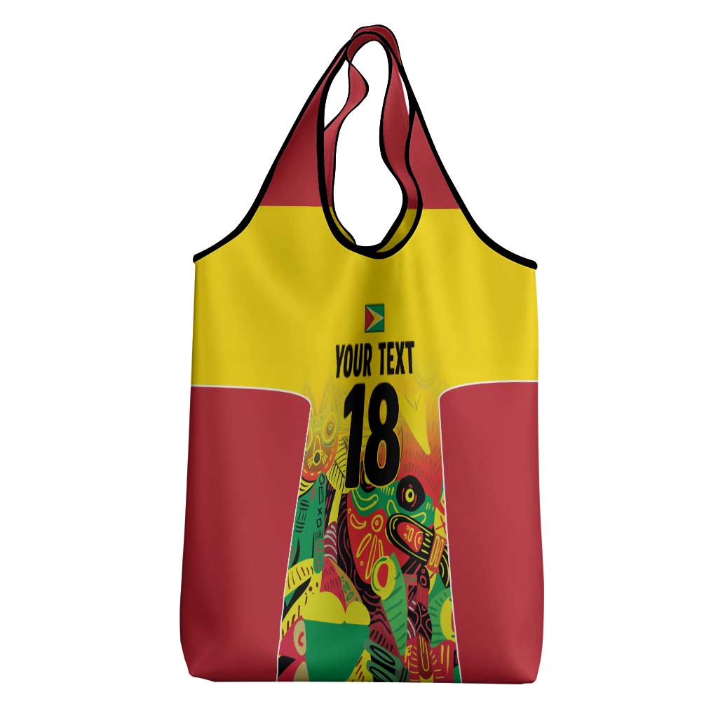 Custom Guyana Football Pride Grocery Bag Golden Jaguars Go Champion - Yellow - African Pride