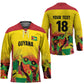Custom Guyana Football Pride Hockey Jersey Golden Jaguars Go Champion - Yellow