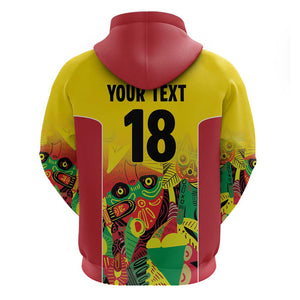 Custom Guyana Football Pride Hoodie Golden Jaguars Go Champion - Yellow - African Pride