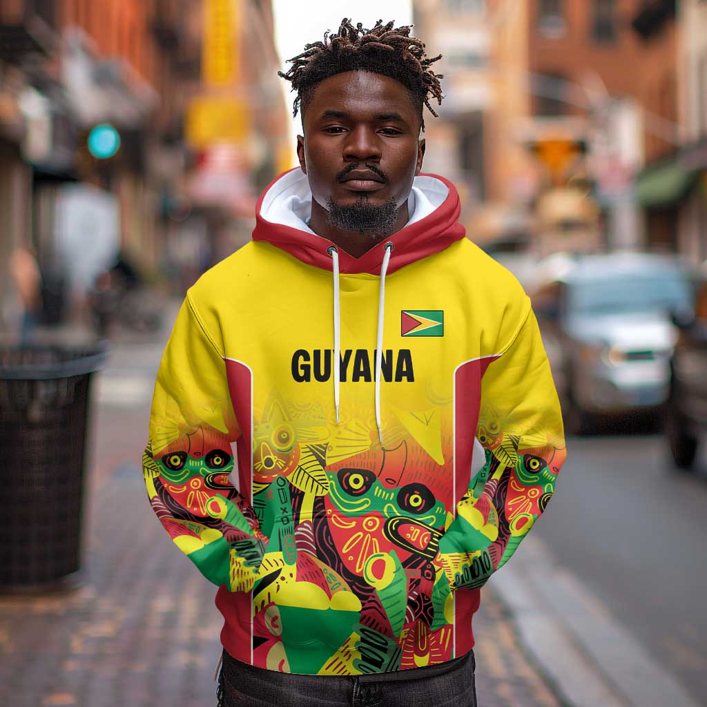 Custom Guyana Football Pride Hoodie Golden Jaguars Go Champion - Yellow - African Pride