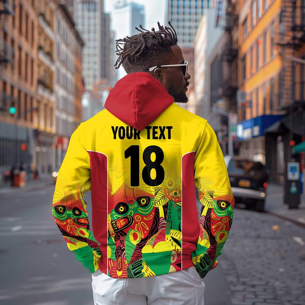 Custom Guyana Football Pride Hoodie Golden Jaguars Go Champion - Yellow - African Pride