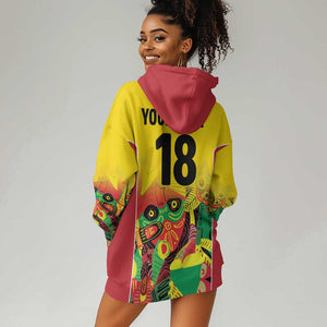 Custom Guyana Football Pride Hoodie Dress Golden Jaguars Go Champion - Yellow - African Pride