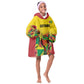 Custom Guyana Football Pride Kid Wearable Blanket Hoodie Golden Jaguars Go Champion - Yellow - African Pride