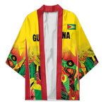 Custom Guyana Football Pride Kimono Golden Jaguars Go Champion - Yellow
