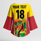 Custom Guyana Football Pride Kimono Sleeve Blouse Golden Jaguars Go Champion - Yellow