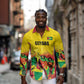 Custom Guyana Football Pride Long Sleeve Button Shirt Golden Jaguars Go Champion - Yellow - African Pride