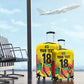 Custom Guyana Football Pride Luggage Cover Golden Jaguars Go Champion - Yellow - African Pride