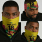 Custom Guyana Football Pride Neck Gaiter Golden Jaguars Go Champion - Yellow - African Pride