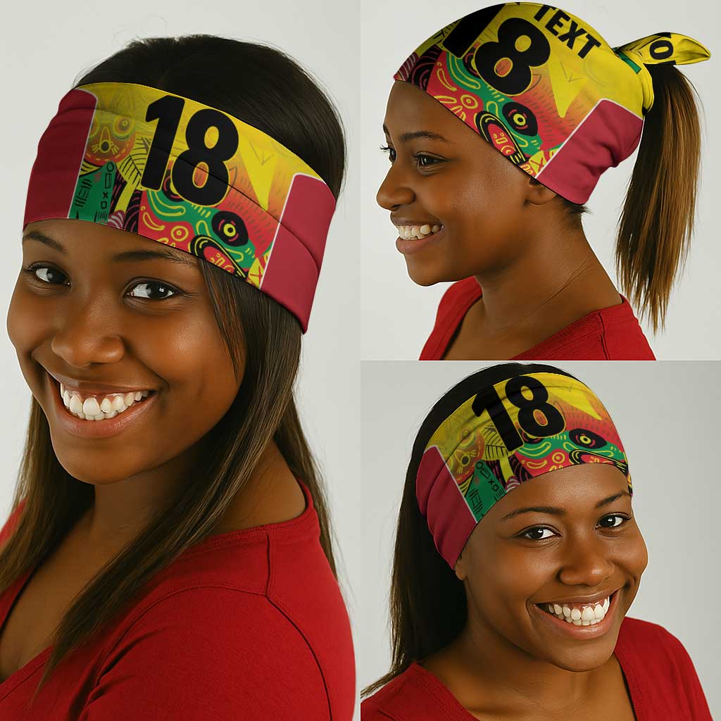 Custom Guyana Football Pride Neck Gaiter Golden Jaguars Go Champion - Yellow - African Pride