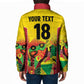 Custom Guyana Football Pride Padded Jacket Golden Jaguars Go Champion - Yellow