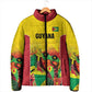 Custom Guyana Football Pride Padded Jacket Golden Jaguars Go Champion - Yellow