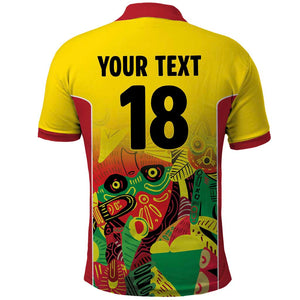 Custom Guyana Football Pride Polo Shirt Golden Jaguars Go Champion - Yellow - African Pride