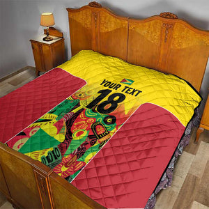 Custom Guyana Football Pride Quilt Golden Jaguars Go Champion - Yellow - African Pride