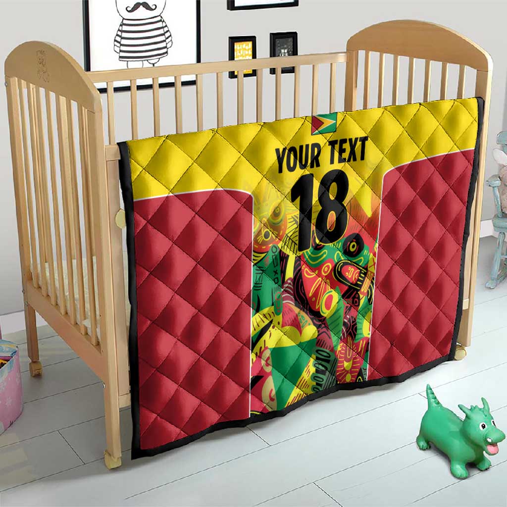 Custom Guyana Football Pride Quilt Golden Jaguars Go Champion - Yellow - African Pride