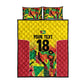Custom Guyana Football Pride Quilt Bed Set Golden Jaguars Go Champion - Yellow - African Pride