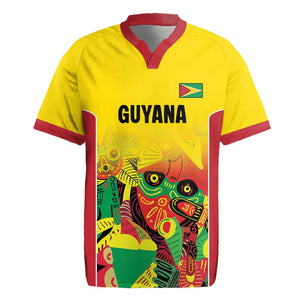 Custom Guyana Football Pride Rugby Jersey Golden Jaguars Go Champion - Yellow - African Pride