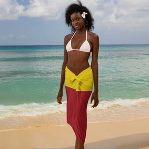 Custom Guyana Football Pride Sarong Golden Jaguars Go Champion - Yellow - African Pride