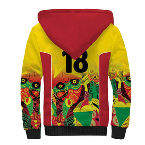 Custom Guyana Football Pride Sherpa Hoodie Golden Jaguars Go Champion - Yellow - African Pride