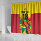 Custom Guyana Football Pride Shower Curtain Golden Jaguars Go Champion - Yellow - African Pride