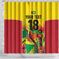 Custom Guyana Football Pride Shower Curtain Golden Jaguars Go Champion - Yellow - African Pride