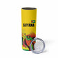 Custom Guyana Football Pride Skinny Tumbler Golden Jaguars Go Champion - Yellow - African Pride