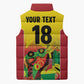 Custom Guyana Football Pride Sleeveless Puffer Jacket Golden Jaguars Go Champion - Yellow
