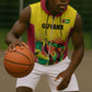 Custom Guyana Football Pride Sleeveless Zip Hoodie Golden Jaguars Go Champion - Yellow - African Pride