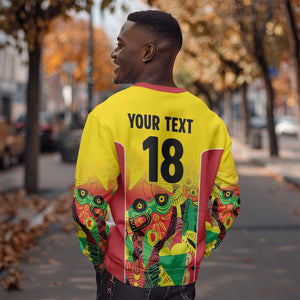 Custom Guyana Football Pride Sweatshirt Golden Jaguars Go Champion - Yellow - African Pride
