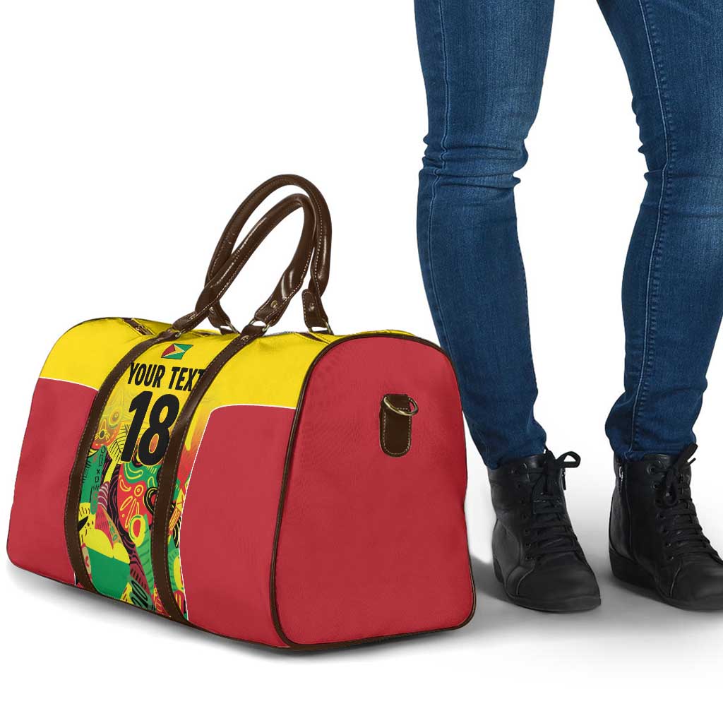 Custom Guyana Football Pride Travel Bag Golden Jaguars Go Champion - Yellow
