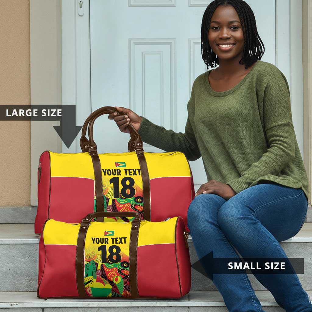 Custom Guyana Football Pride Travel Bag Golden Jaguars Go Champion - Yellow