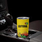 Custom Guyana Football Pride Tumbler Cup Golden Jaguars Go Champion - Yellow - African Pride