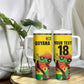 Custom Guyana Football Pride Tumbler With Handle Golden Jaguars Go Champion - Yellow - African Pride