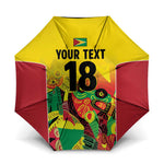 Custom Guyana Football Pride Umbrella Golden Jaguars Go Champion - Yellow