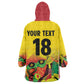 Custom Guyana Football Pride Wearable Blanket Hoodie Golden Jaguars Go Champion - Yellow - African Pride