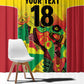 Custom Guyana Football Pride Window Curtain Golden Jaguars Go Champion - Yellow - African Pride