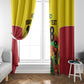 Custom Guyana Football Pride Window Curtain Golden Jaguars Go Champion - Yellow - African Pride