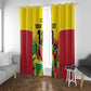 Custom Guyana Football Pride Window Curtain Golden Jaguars Go Champion - Yellow - African Pride