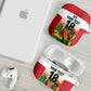 Custom Guyana Football Pride AirPods Case Golden Jaguars Go Champion - White
