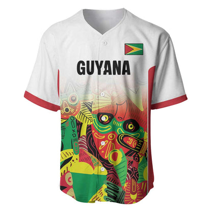 Custom Guyana Football Pride Baseball Jersey Golden Jaguars Go Champion - White - African Pride