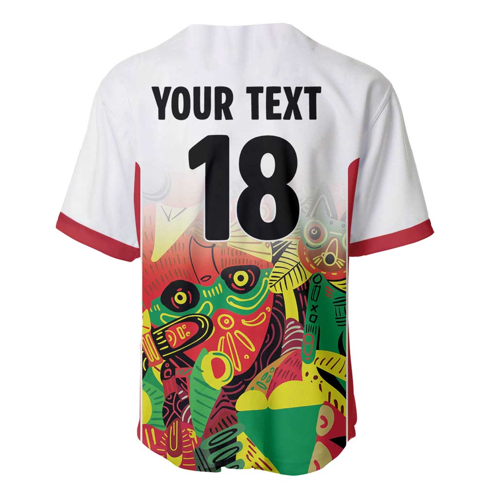 Custom Guyana Football Pride Baseball Jersey Golden Jaguars Go Champion - White - African Pride